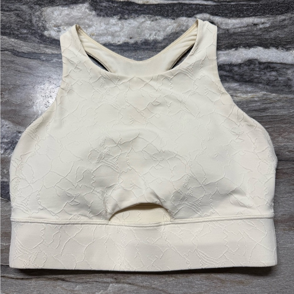 CALIA by Carrie Underwood Textured Cream Sports Bra